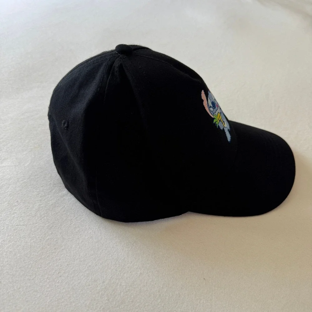 Kids Disney Stitch Pineapple Embroidered Black Baseball Cap Snapback Hat OSFM